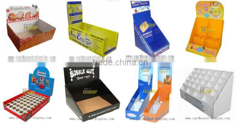 Custom shop promotional floor cardboard magazine display