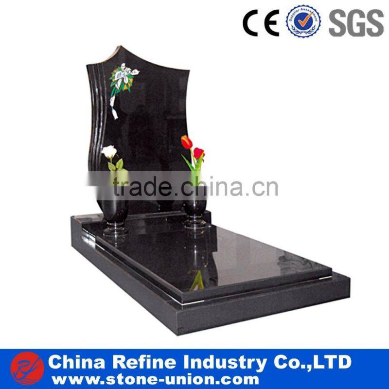 Customized grey tombstone and monument factory wholesale
