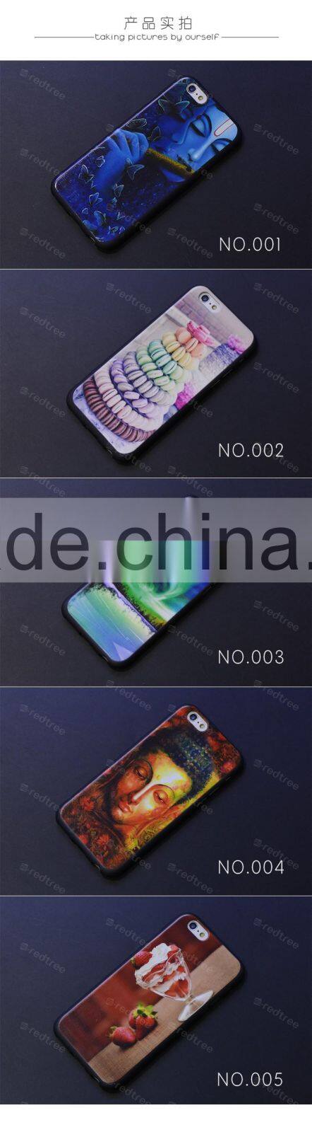 3D flower shinning rhinestone cell phone case OEM/DOM cover for iphone 6