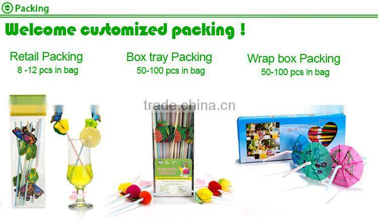 Wholesale Long Fireworks Decorative Drinking Straw