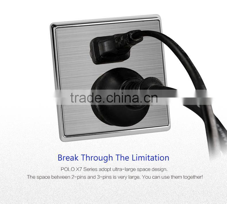 2015 wholesale universal multi plug sockets three pin plug socket multi plug wall socket