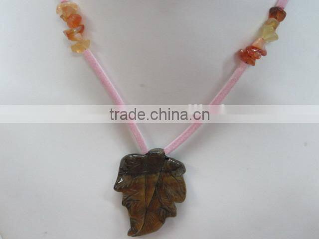 Fittings gemstone for female jewellery chrysoprase and coral pendant