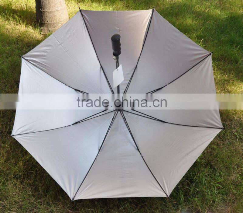 Hot Sale Silver Coated UV protective Promotional Custom Auto Open Double Layer Windproof advertising Straight Umbrella