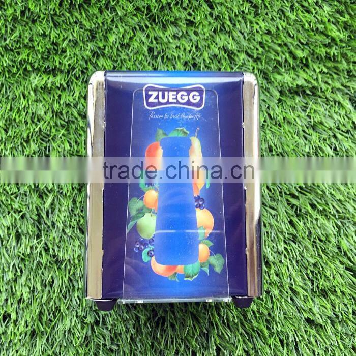 POS popular tin napkin holder with side menu holder