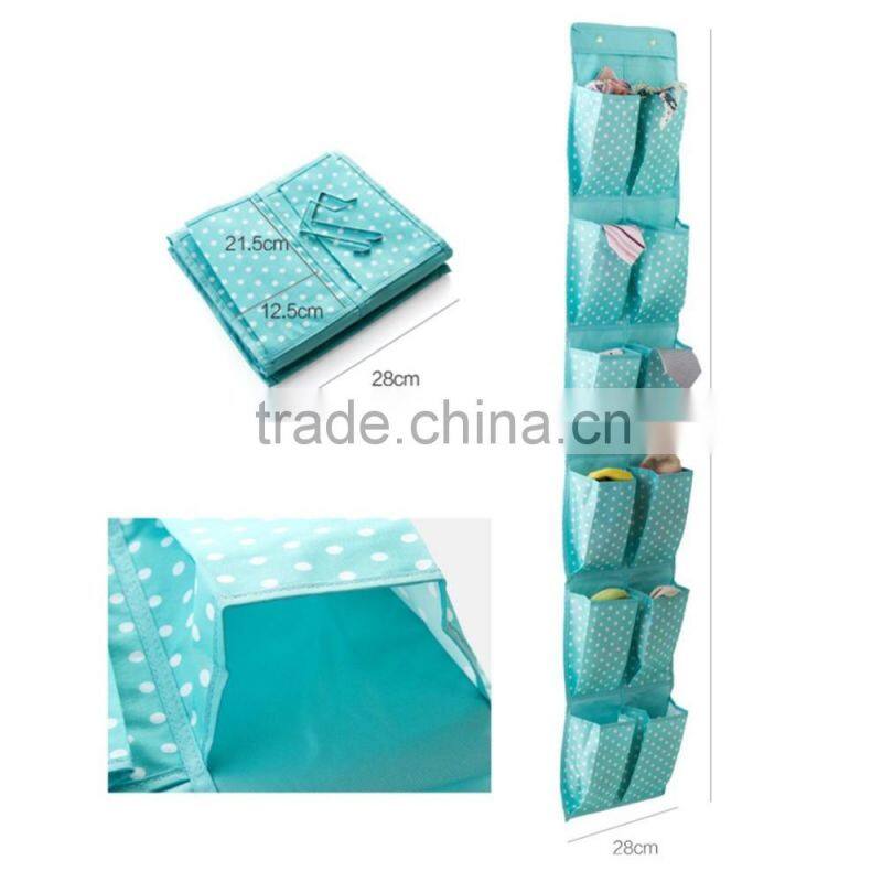 12 Slots New Home Kitchen Bath Door Hanging Bag Organizer Case