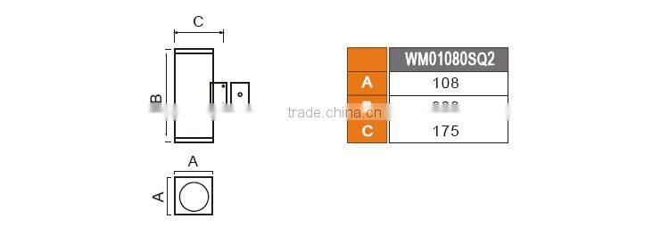 BONUS square tempered glass 108mm up and down wall lamp wholesale