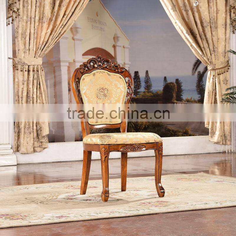 Best seeling durable hand carved wood chair wood dining chair 993B