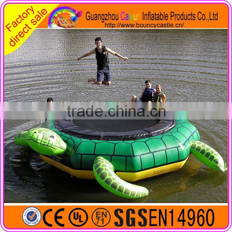 Tortoise Inflatable Water Trampoline Floating Water Bungee Bed