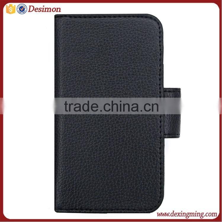 China manufacturer Magnet book style wallet leather case for HTC One M8 mini