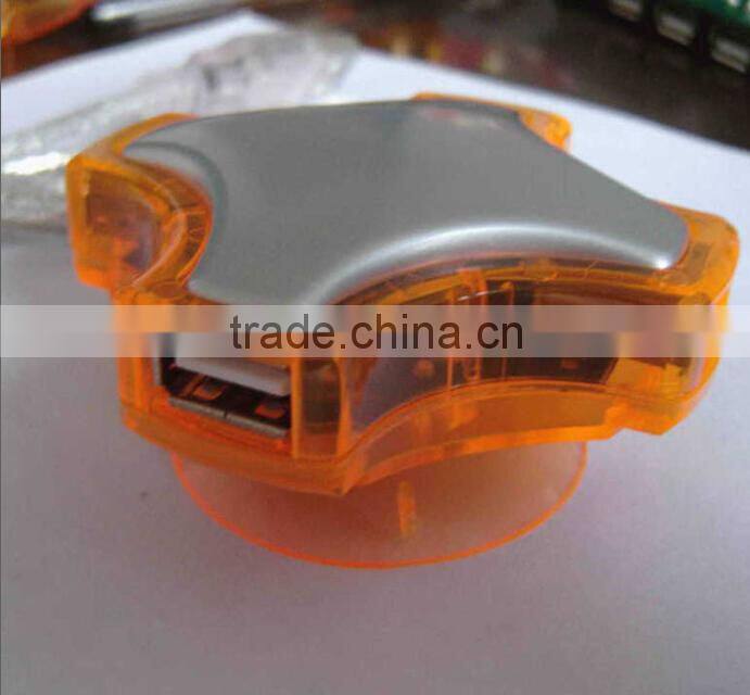 Most popular Christmas gift Hot sale ABS material 4 ports colorful usb cable hub /splitter 2.0 for laptop,pc,keybord,u-disk