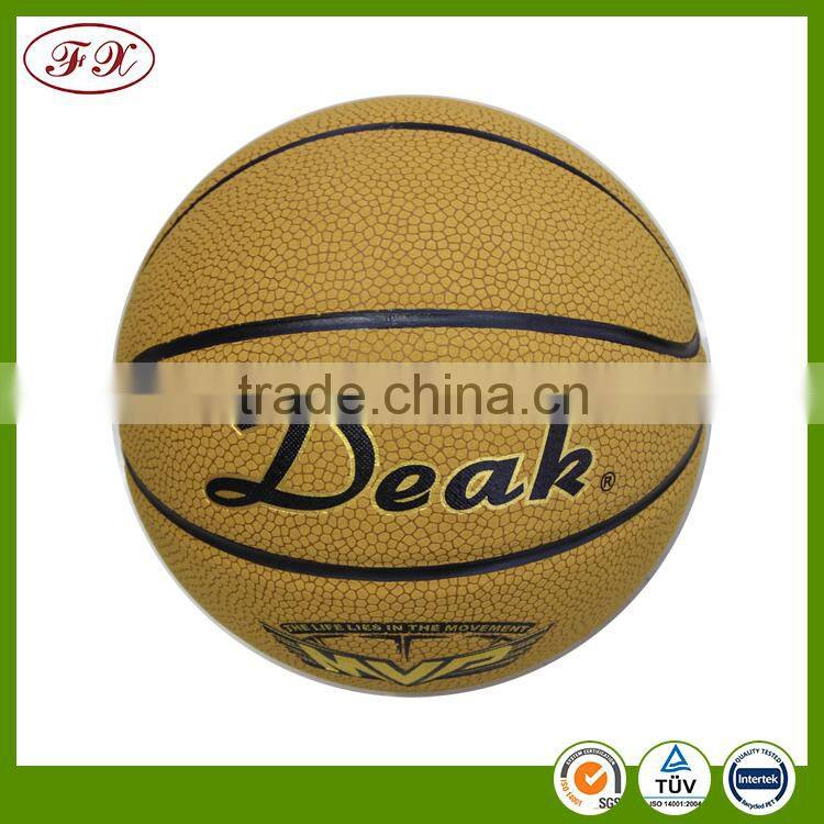 customized print size 7 top quality PU training/match basketball