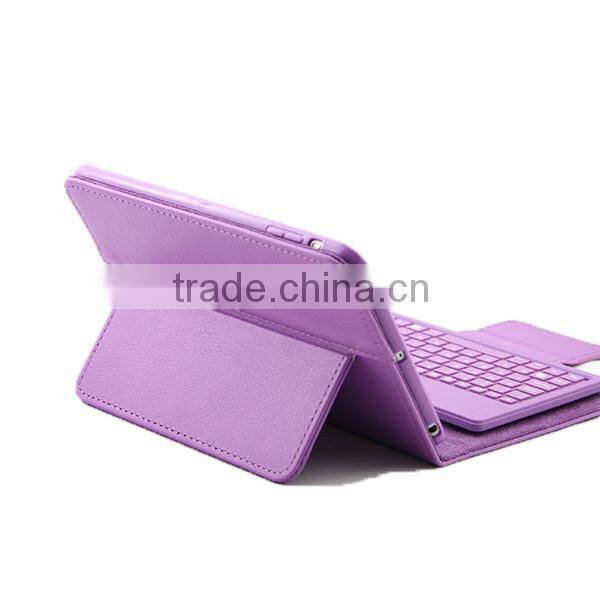 For Apple iPad Mini Stand Leather Case Cover With Removable Bluetooth Keyboard Bluetooth 3.0 keyboard technology, keyboard can