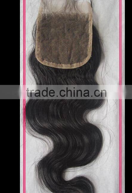 Alibaba express brazilian human hair cheap 3 part silk base bangs lace front closure