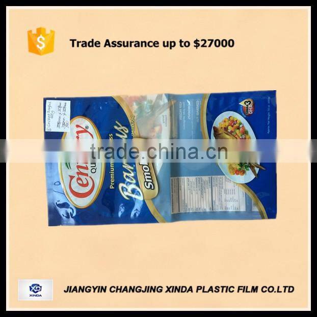 Plastic sea food Packaging bags bottom sealed