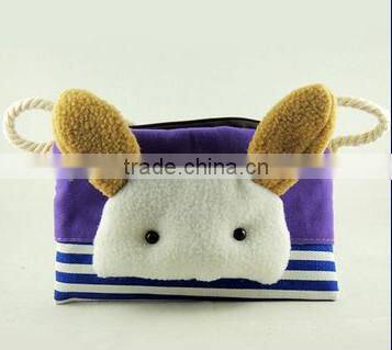 Lovely Girls' Handmade Animal Plush Small bag/plush pencil bag
