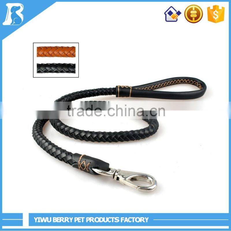 China Supplier High Quality Real Leather Braided Rope Dog Leash