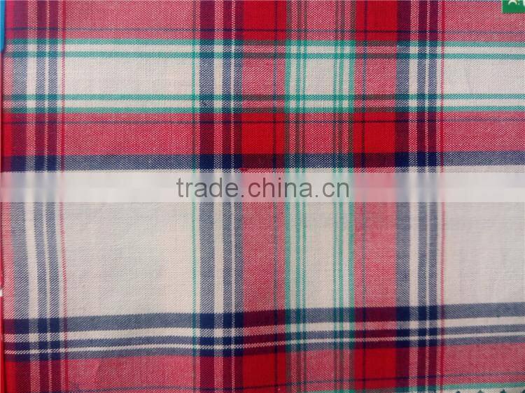 Fashion shirt garment 100% cotton yarn dyed fabric