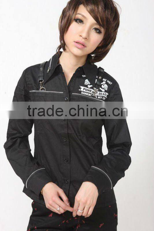 VISUAL PUNK Gothic KERA Lolita shirt Blk 71038