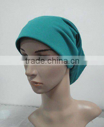 C002 plain tube underscarf with stiff on front,cotton underscarf and hats
