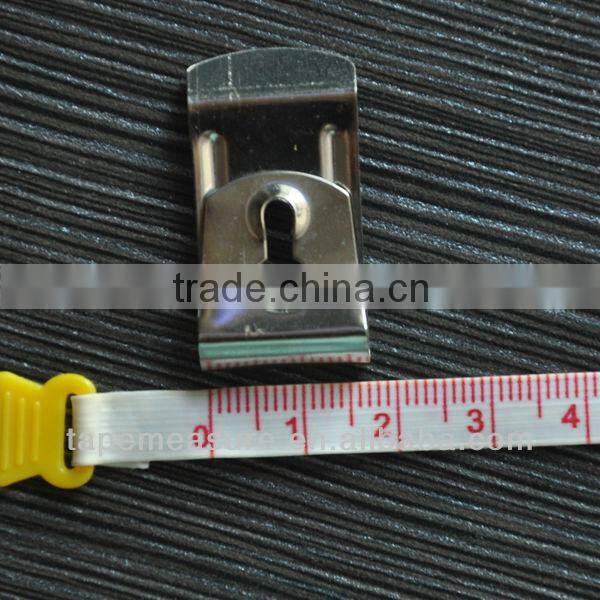 Custom steel metal measurement tool belt clip use for measuring tape