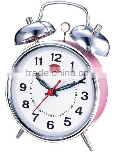 4 inch metal case mechanical alarm clock movement, desktop clock mechanism, bedside clock