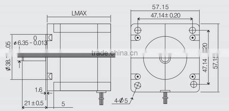 Toauto 57HS09 2 phase 1.8 degree nema 23 stepper drive motor