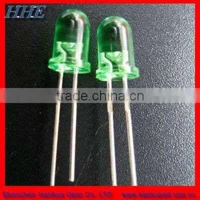 super bright 5mm white round dip led diode transparent lens