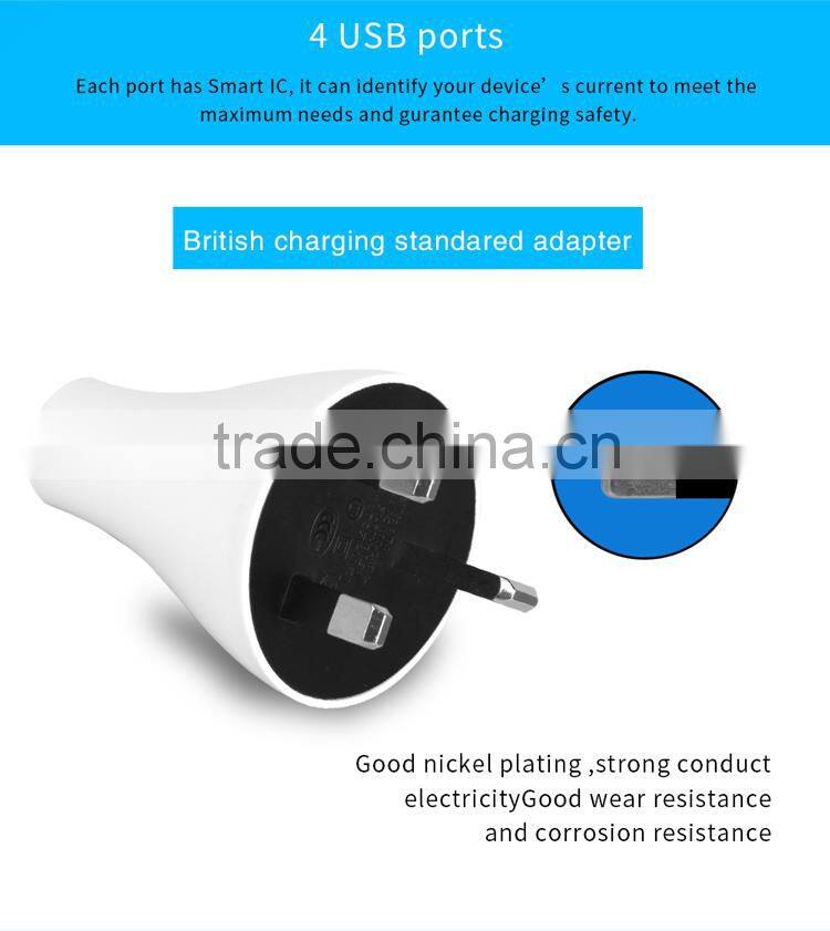 High power charger AC 5V 2A portable USB wall charger for ipad charger(T4)