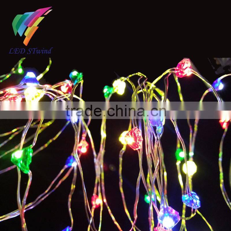 RGBY Diamond LED Fairy String Light for Christmas, Wedding, Party