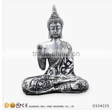 Silver Paint Female Buddha Statue Figure Of Buddha Of Crossing
