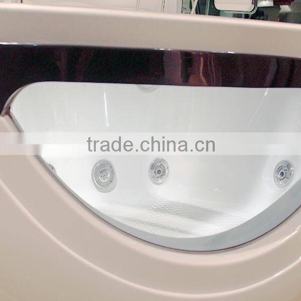 2014 high quality corner shower massage portable 6mm glass steam room