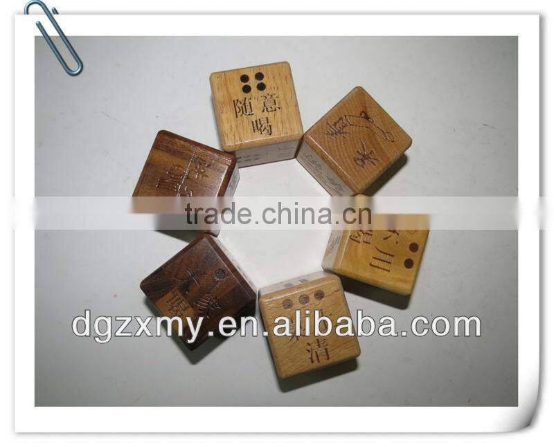 Rubber wooden square cubes