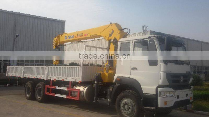 lower price used XCMG 8ton telescopic boom truck mounted crane for sale