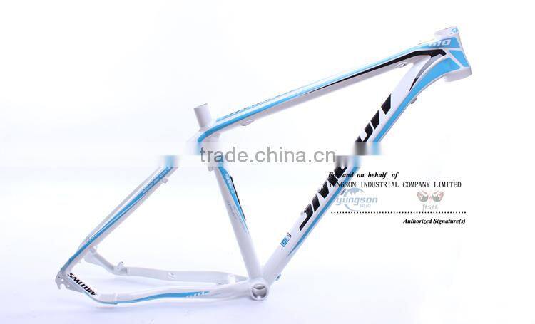 Aluminum alloy mountain bike frame with comfortable riding feeling