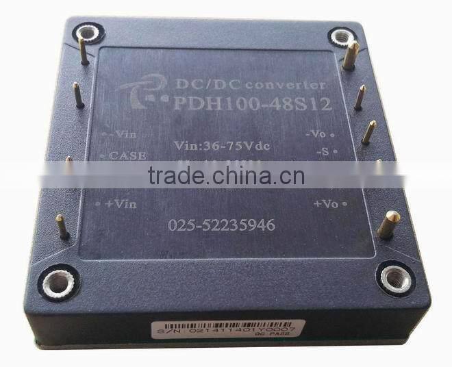 PDH Series half brick industry standard 80 volt to 12 volt dc to dc converter
