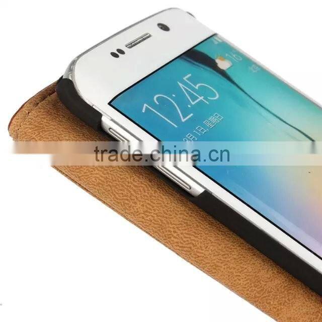 High selling retro filp leather case for samsung s6 edge