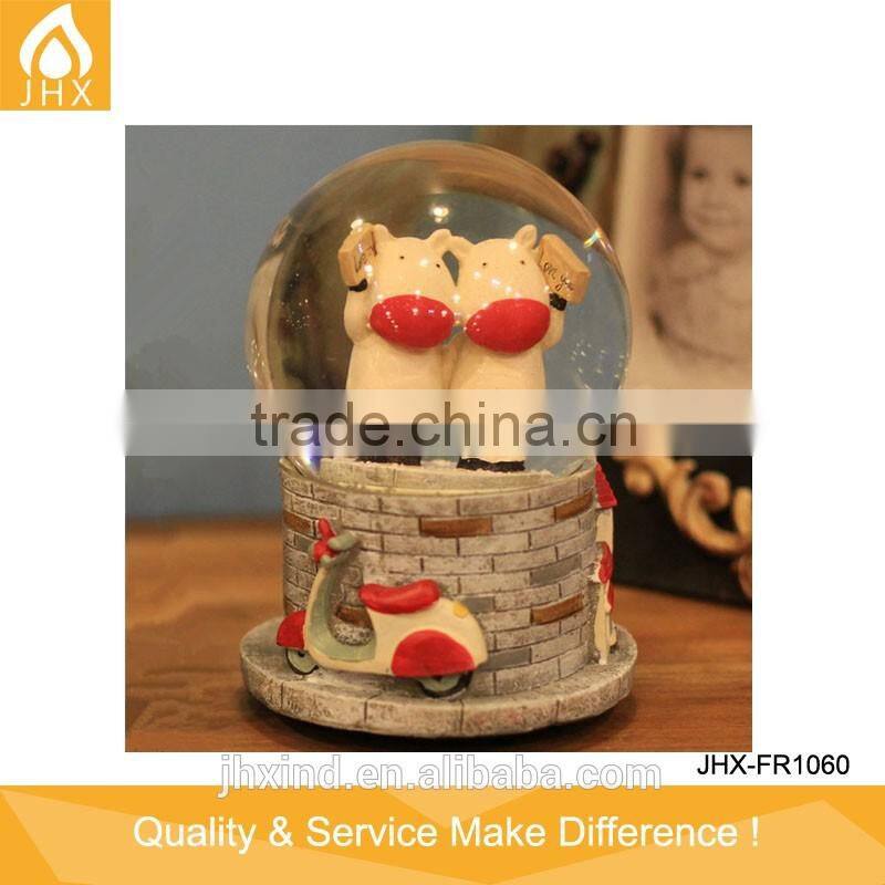 Custom Resin Pink Angel Snow Crystal Ball