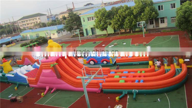 2014 Super Long Outdoor Adult Inflatable Obstacle Course for Sale