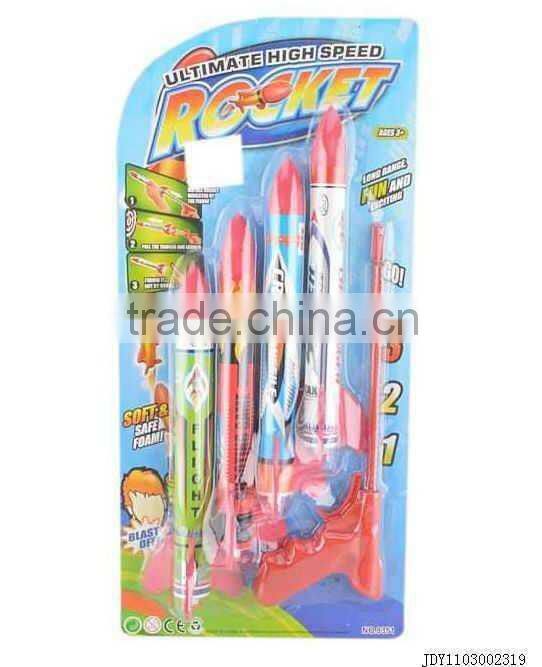 Newest eva rocket shooter toy,foam flying rocket shooting toy,eva shooter toy