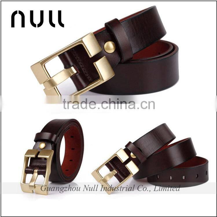 top brand generous metal buckle mens belt leather strip for designer belt