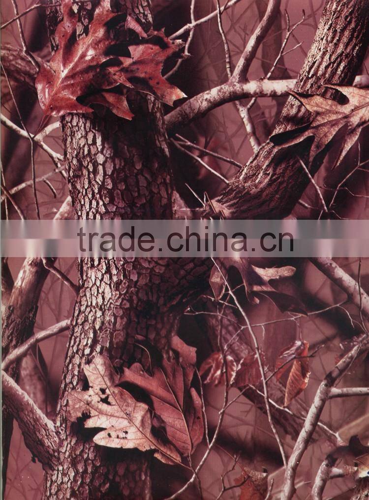 Fashionable Dazzle Graphic Red leaves pattens Hydrographic Film No.M-11513 Camouflage Water Transfer Printing Film