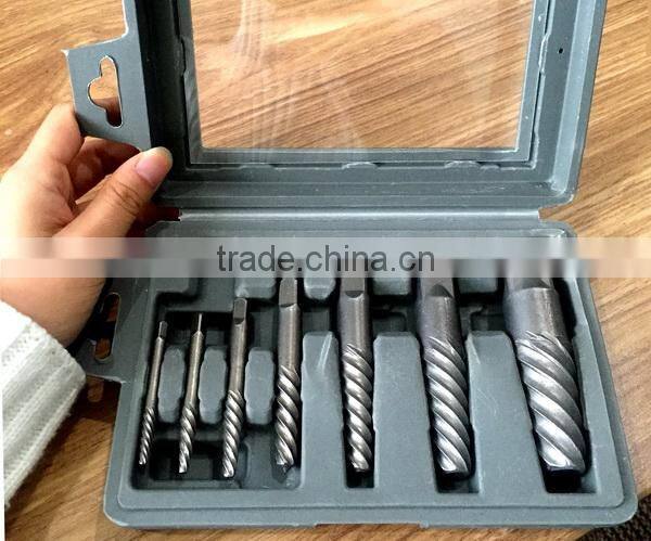 8pc Sheared broken Bolt Screw Stud Extractor Set 3-26mm Remover easy out tool
