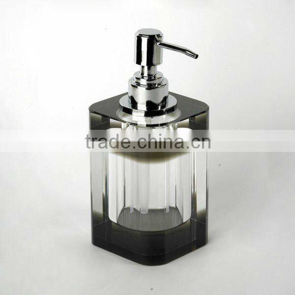 decorative glass soap liquid bottle