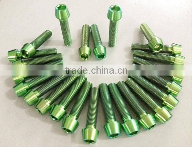 Baoji Ti Gr5 hex socket tapered torx head DIN912 titanium screw