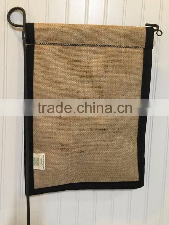 Wholesale outdoor cheap custom burlap garden flags blank