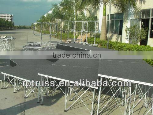 aluminum frame clear plexiglass cover stage