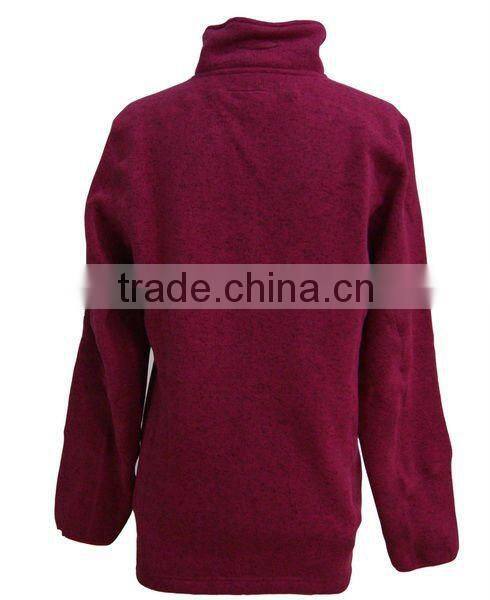 100% Polyester Ladies' Melange Fleece Top