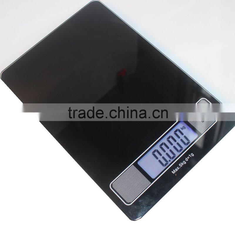 5kg/1g Digital Food kitchen scale with Touch panel and time display function