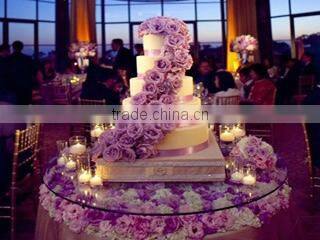 glass wedding table with layer