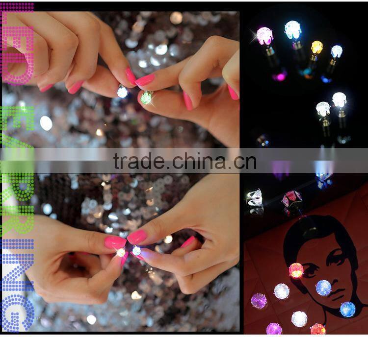 1Pair LED Light Up Earring Stud For Dance Party and Club Girls